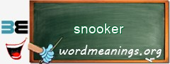 WordMeaning blackboard for snooker